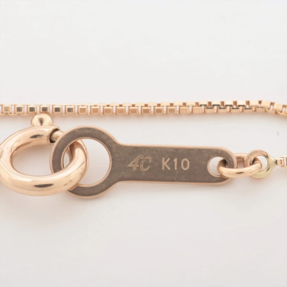 4℃ パール ダイヤ ネックレス K10(YG) 1.7g 約6.5mm