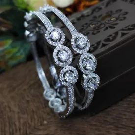 Aamrapali Silver Plated AD Bangle