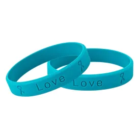 Batten Disease Awareness Teal Silicone Bracelet Wristbands