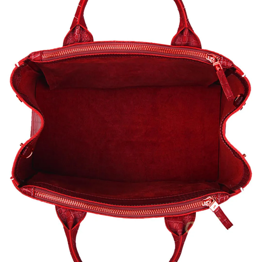 Bella Croco 15" - Dark Red
