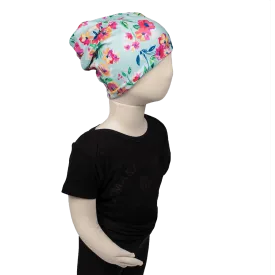 Bumblito Toddler Beanie ~ Aqua Floral