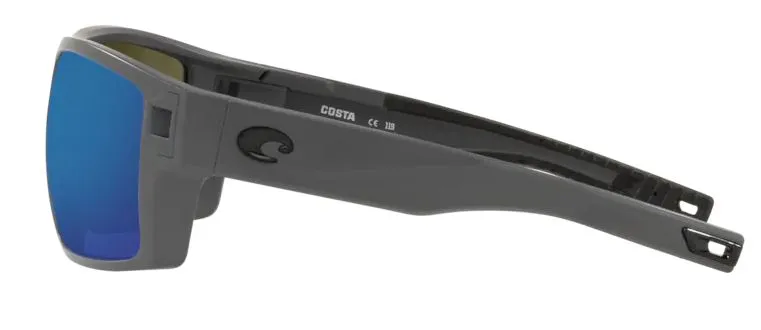 Costa Del Mar Diego Matte Gray Frame - Blue Mirror 580 Glass Lens - Polarized Sunglasses