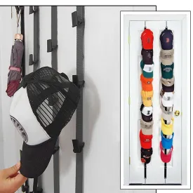 everyday Cap Rack 16 Baseball Hats Visors Wall Door Hanger Holder Hook Storage Organizer