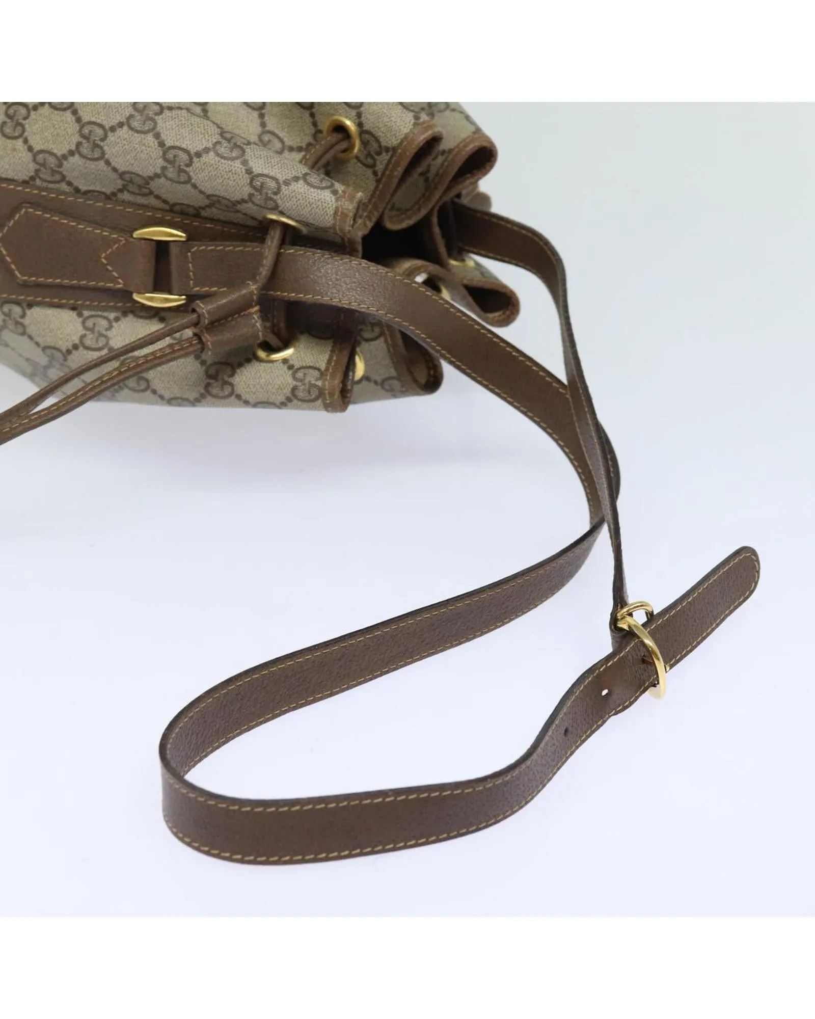 GG Supreme Web Sherry Shoulder Bag PVC Leather