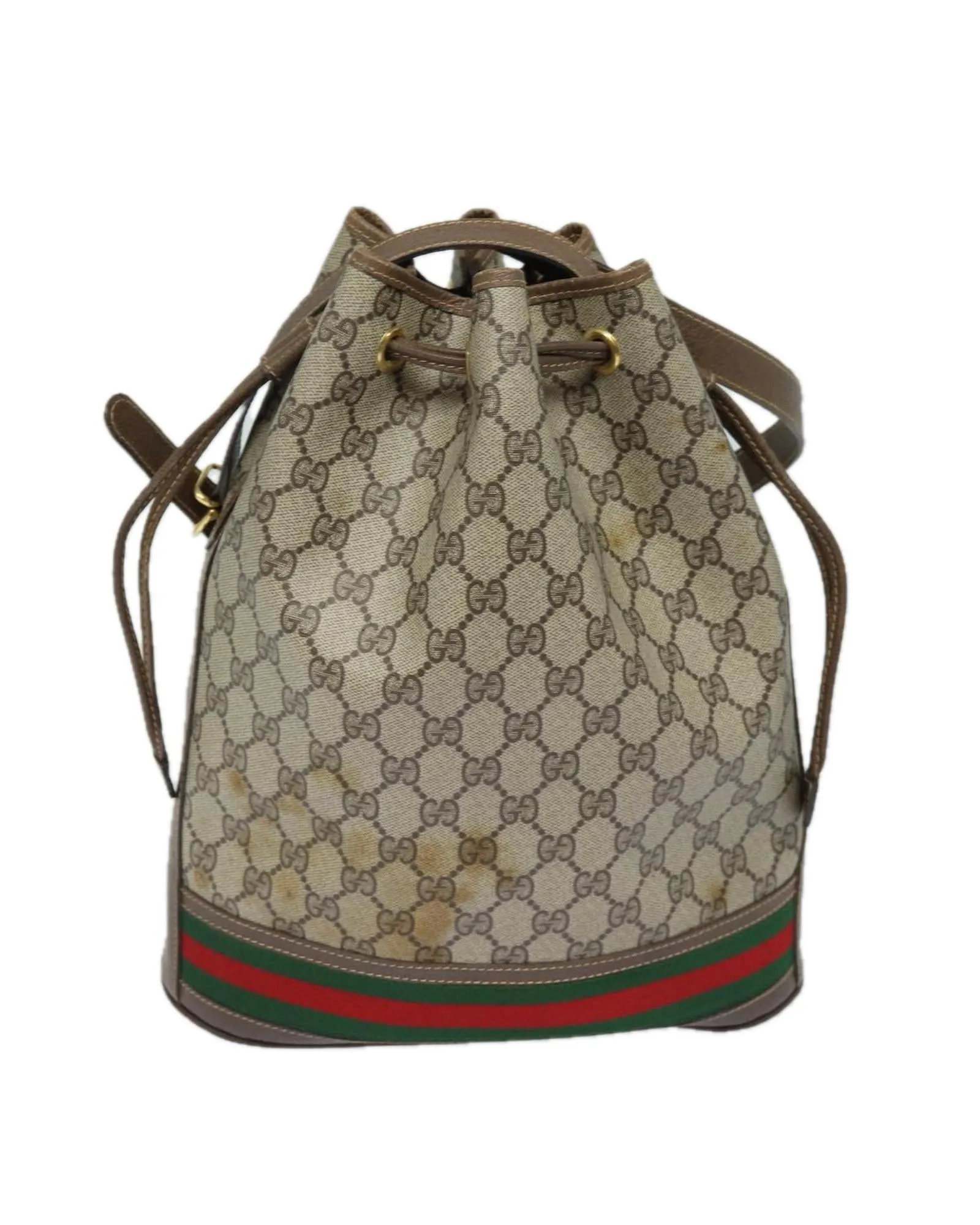 GG Supreme Web Sherry Shoulder Bag PVC Leather