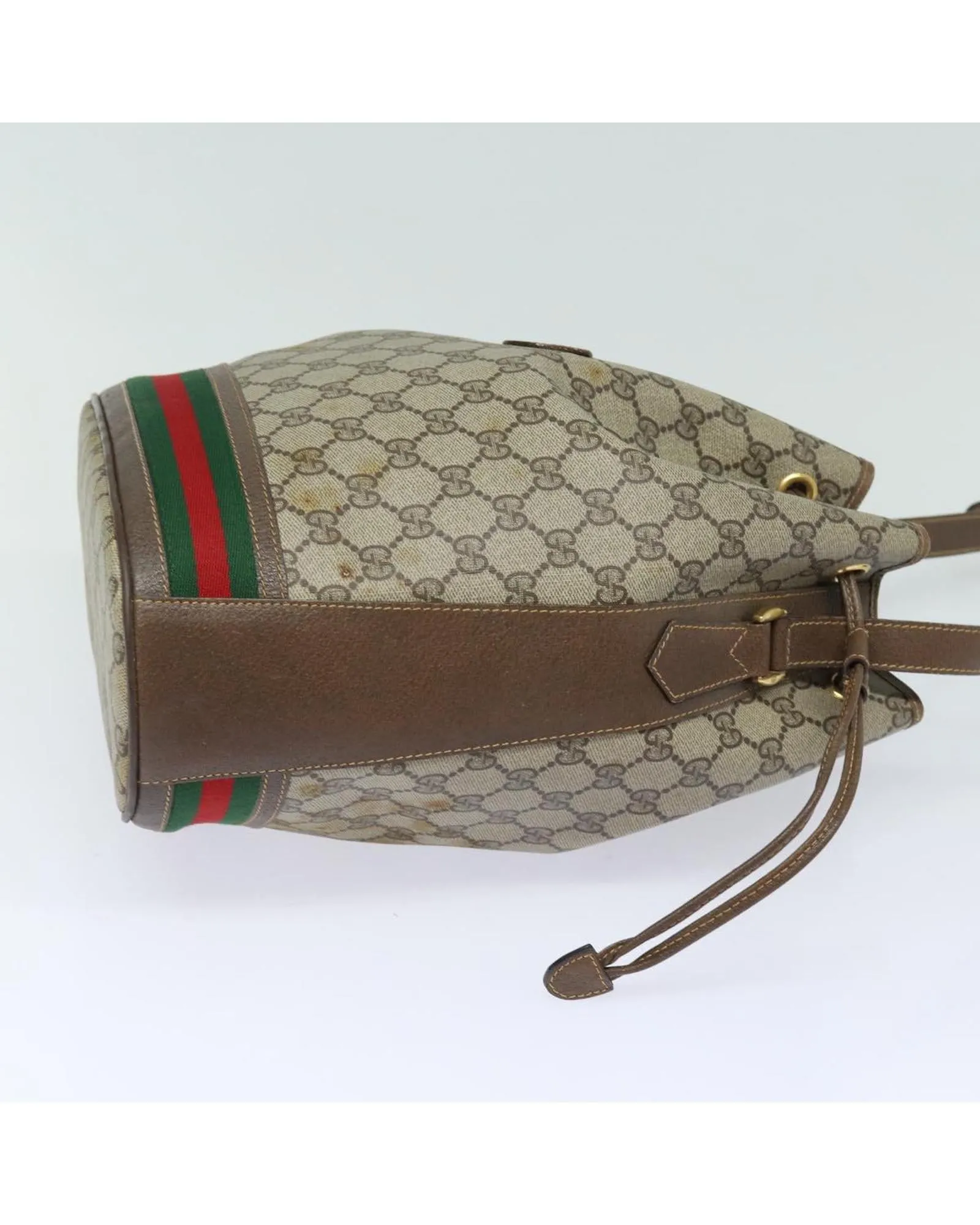 GG Supreme Web Sherry Shoulder Bag PVC Leather