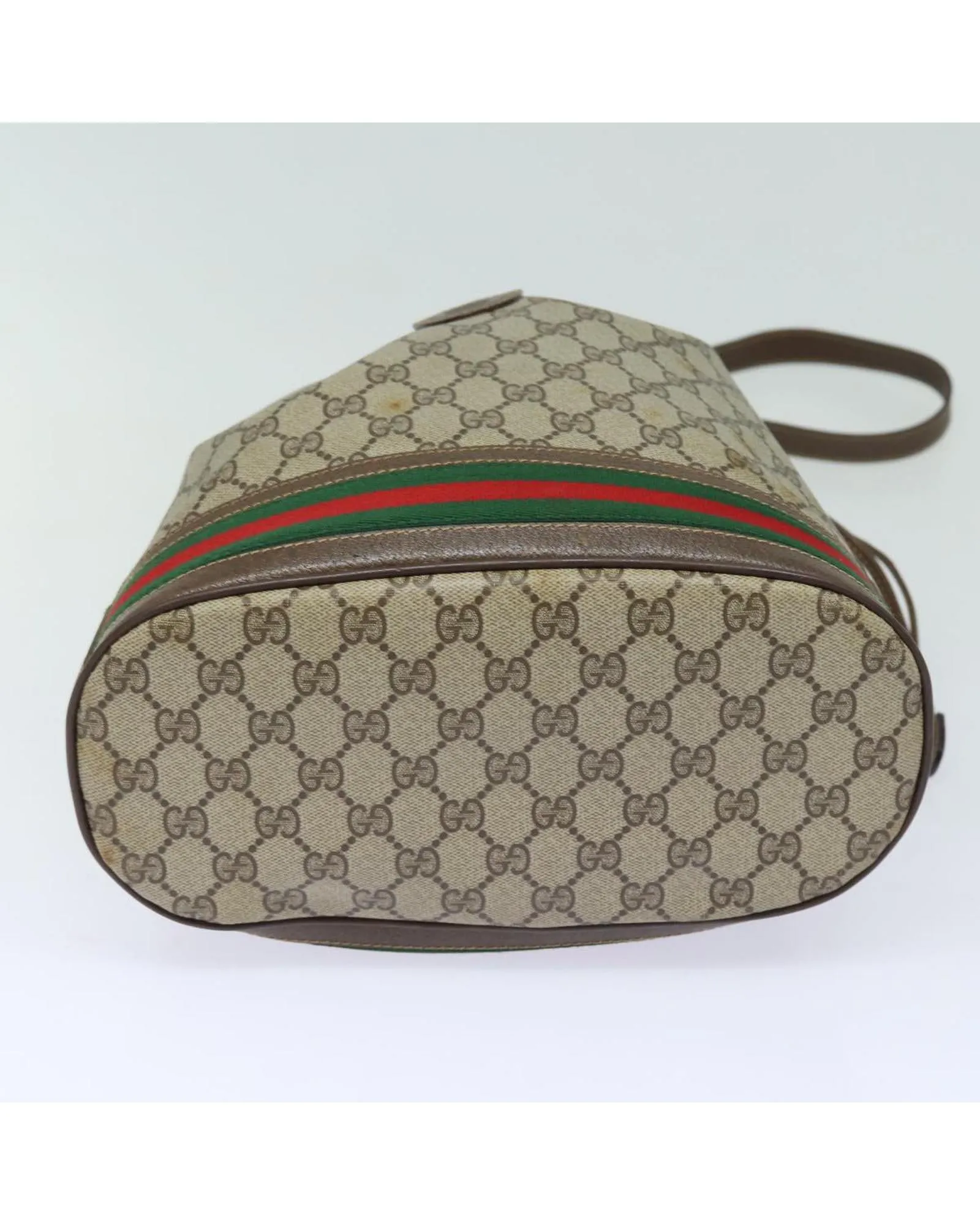 GG Supreme Web Sherry Shoulder Bag PVC Leather