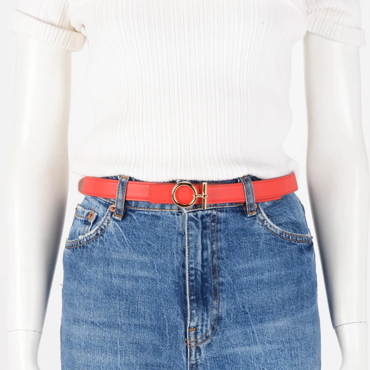 Hermes Rose Azalee & Rouge de Coeur Flot Reversible Belt