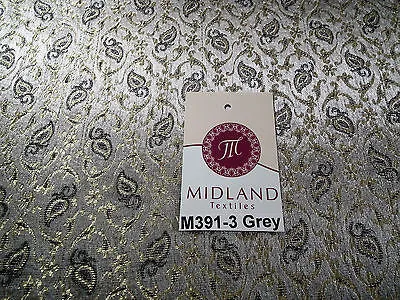 Indian Embroided Floral Metallic Banarsi Brocade Fabric 44" M391 Mtex