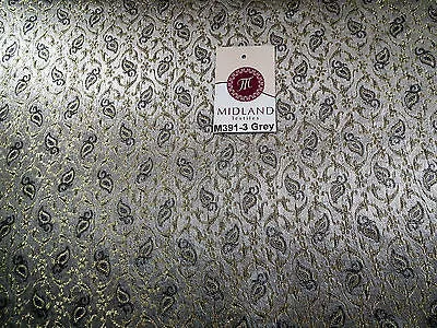 Indian Embroided Floral Metallic Banarsi Brocade Fabric 44" M391 Mtex