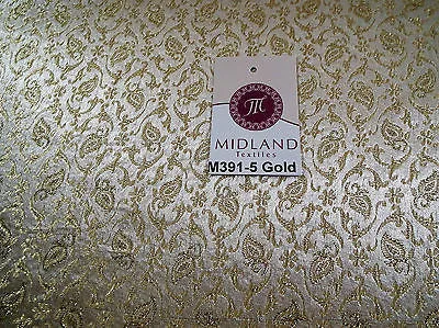 Indian Embroided Floral Metallic Banarsi Brocade Fabric 44" M391 Mtex
