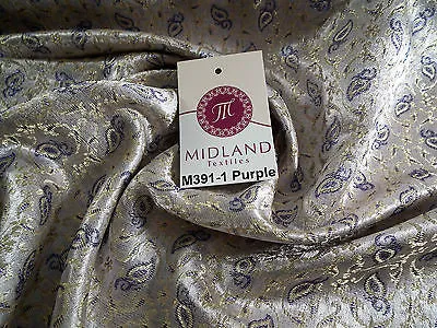 Indian Embroided Floral Metallic Banarsi Brocade Fabric 44" M391 Mtex