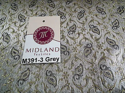Indian Embroided Floral Metallic Banarsi Brocade Fabric 44" M391 Mtex