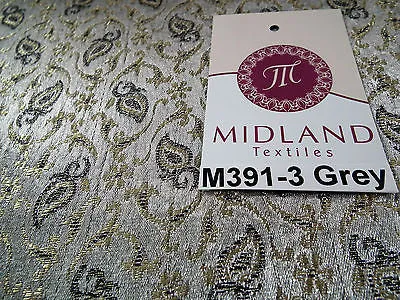 Indian Embroided Floral Metallic Banarsi Brocade Fabric 44" M391 Mtex