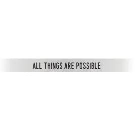 "All Things Are Possible" Silver Embracelet