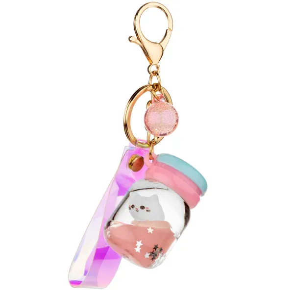 Slimey Cat Liquid Effect Sensory Keychain