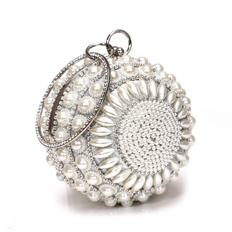 TEEK - Ball Tassel Crystal Wristlet Clutches