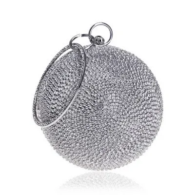 TEEK - Ball Tassel Crystal Wristlet Clutches