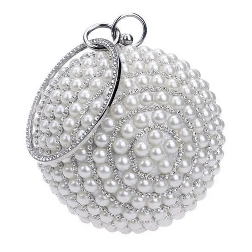 TEEK - Ball Tassel Crystal Wristlet Clutches