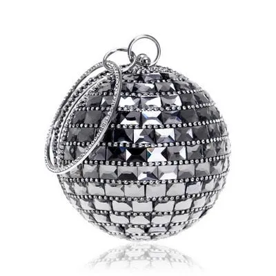 TEEK - Ball Tassel Crystal Wristlet Clutches