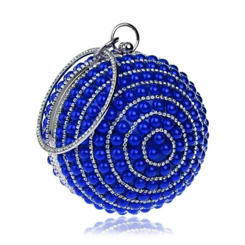 TEEK - Ball Tassel Crystal Wristlet Clutches