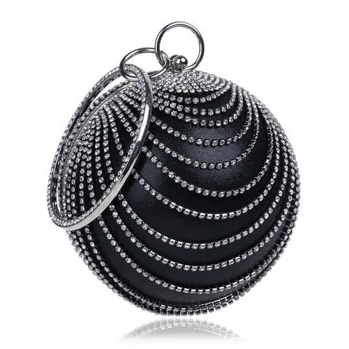TEEK - Ball Tassel Crystal Wristlet Clutches