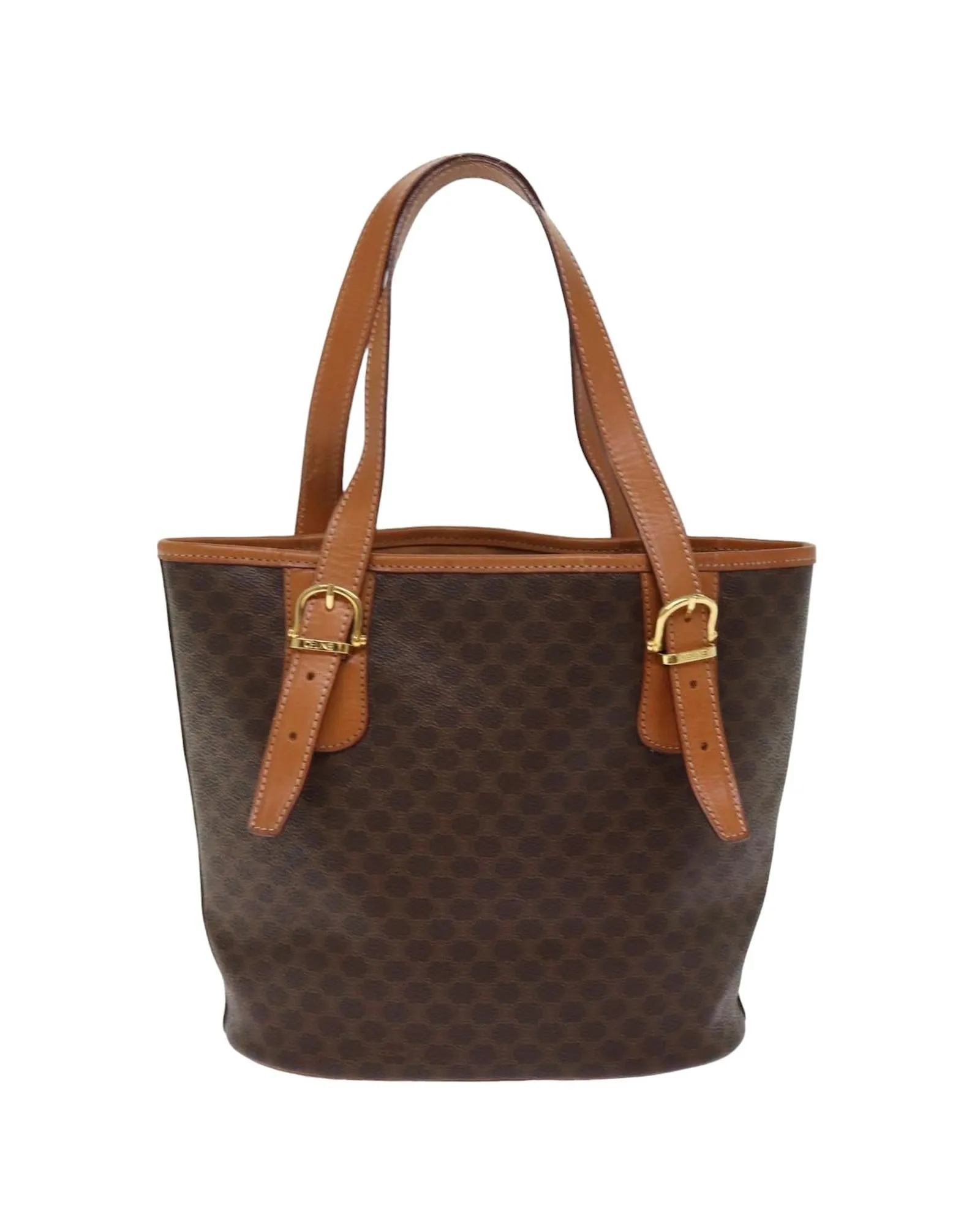 Vintage Macadam Canvas PVC Leather Tote Bag